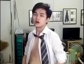 Cute Chinese Twink Strips Down and Cums gay indonesia porn videos