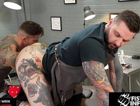 Beefy Tattooer Rosebuded By Sportswoman Fist - Teddy Bryce, Archer Croft - FistingInferno hot malay gay porn
