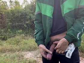 Hard cock yowl allowed me to piss outdoor. chinese gay moaning porn
