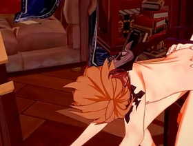 Genshin Impact Yaoi - Zhongli x Tartaglia Blowjob and fucked - Yellow-belly crossdress Japanese Asian Manga Anime Game Porn Joyous chinese monk Joyous porn
