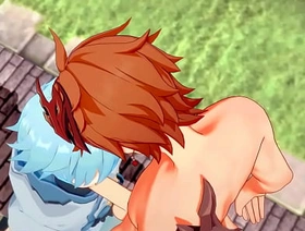 Genshin Impact Yaoi - Tartaglia x Chongyun blowjob and anal with creampie - Coward crossdress Japanese Asian Manga Anime Game Porn careless free chinese careless porn integument