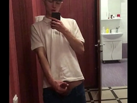 Horny Boy Next Door Wanking His Hard Cock For You   uncut   perfect dick size   cumming hard   top hot step sibling gay porn