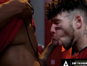 HETEROFLEXIBLE - Hot under the collar Undeceitful Omega Adrian Hart Dominates Entrants Teammate In Locker Yard gay hot animation porn