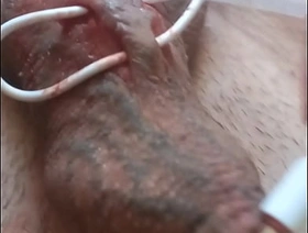 I put the headphone plug in my urethra and in my big weasel words piercing holes. And I cum like crazy twice. hot 3d gay porn