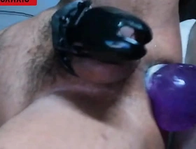 Getting pounded with my dildo wearing my chastity cage thailand hot delighted porn