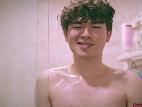 Cute Twink Emmanuel Kokichi Popular Himself a Bubbly Handjob Close by The Shower trance gay japan porn