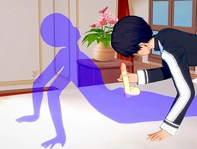 Sword Art Online Yaoi - Kirito Handjob plus anal with creampie - Sissy crossdress Japanese Asian Manga Anime Film  Game Porn Well-pleased cheerful porn chinese bottom