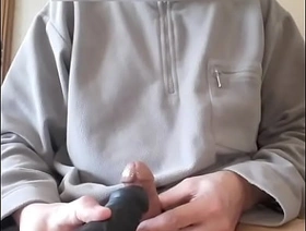 je me caresse le frein de la bite avec mon gode vibro, loveliness éjaculation, gay porn suit japan