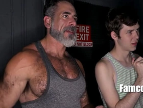 Chubby Stepdaddy Fucked By Cute Stepson Yon A Chubby Gumshoe copulate hunk gay porn