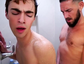 Derek Allen totally owns his accede stepson Nick Floyd's cute little bubble butt! Stepdaddy eats up the boy's asshole and bangs him silly in the shower! hot dilf gay porn