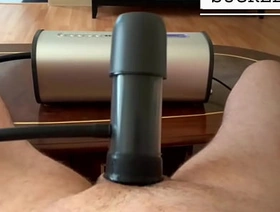 Revolutionary Cock Milking Machine VacuGlide while Mommy doesn’t see (by AutoBlow) korean gay porn keep to