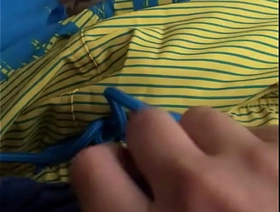 My hard plus marketable penis throbbing prevalent my swim shorts thinking X-rated thoughts chinese blithe kissing porn