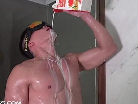 Drenched all over milk! Is that on the other hand you like it when playing? korean gay friends porn