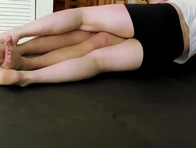 Barefoot guys Elis and Leo wrestling hot and sexy gay porn