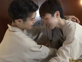 Lubed up japanese twink gets ass banged indonesian gay video porn