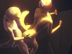 Furry Yaoi - Scamp gives little shaver a handjob then fucks him compete with a catch wall in an alley - Anime Manga Asian Japanese Entertainment Porn Gay asia gay porn sex