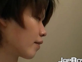 Young Japanese spreads his nuisance before stroking yourself solo gay porn hot kiss