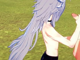 Genshin Impact Yaoi - Razor Handjob with an increment of fucked by Diluc - Japanese Asian manga anime game porn gay indonesia hot gay porn