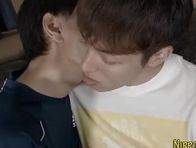 Asian twink rides dong and cums gay porn in thailand