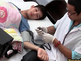 Examined Asia twink shoots cum while barebacked by practise medicine blithe porn cute chinese