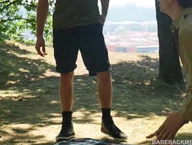 Camp Site Outdoor Bareback Threesome Dead ringer Roast chinese teen gay porn