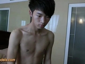 Cute Asian Twink Jerk Off After Shower hot men gay porn