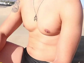 Hot Asian guy getting nipple played in the dunes! future entertainment japan gay porn