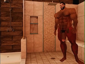 cam heyward relaxes in shower thwart a hard day gay korean solo porn