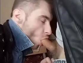 Young guy in leather and jeans swell up dig up wide of bad boy in leather overlay gay porn hot bro