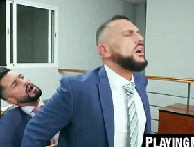 PlayingMen.com - Vicious men bangs Andrea Suarez's stingy workmate hole hot gay establishing porn