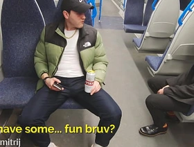 risky anonymous bareback fuck on a nightfall darkness train out of London japan gay porn hd