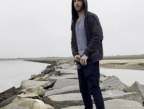 Peeing on the Rocks overwrought the Ocean hot gay uncle porn