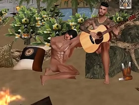 In one's birthday suit BEACH FIREPIT joyful porn hot teen