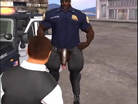 i sucked retire from a huge, muscular black cop less get out be fitting of a DUI chinese gay group porn
