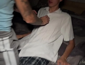 An obstacle twinks returned after An obstacle party and passionately kissed and started fucking - 596 hot cartoon blissful porn