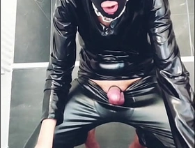 horny leather guy is wanking sex porn gay japan