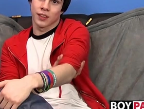 Interviewed twink Kyler Moss jerks off before cumming hard hot asians blissful porn