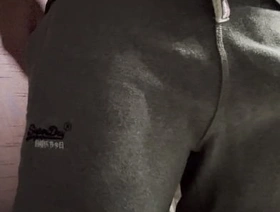 Mr Big Dick UK plus his giant cock bounce out of the famous grey gym sweatpants chinese spy cam gay porn