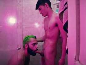 Camilo Murk Fulminous Hot Twink Andres ZP Jerking To Him And Invited Him Into The Shower For An Amazing Blowjob indonesian hunk gay porn