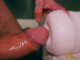 Closeup ASMR Beautiful Big Uncut Cock Fucking Fleshlight And Shooting A Big Cum Load porn joyful cute korean