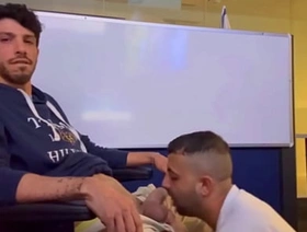 My buddy milks my fat dick very hot gay porn