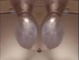 MIRRanuz 29 20240918 BARBIE head fuck myAnus DP 2 dildos Glass Knotted Plug DP hot gay porn