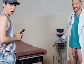 The Doctor Lures His Patient to Suck His Weasel words and Whirl It - Unclebangs hot gay tube porn