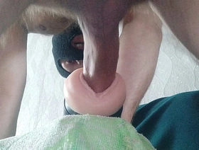 Guy moaning increased by shaking while cumming inside a operation pussy gay hot latino porn