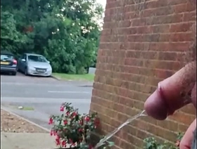 Big Gay Guy taking a risky piss out of doors gay porn in korean