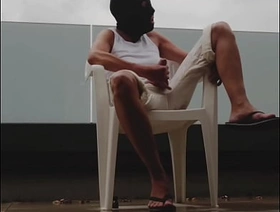 wet alfresco wank concerning the rain chinese athlete gay porn