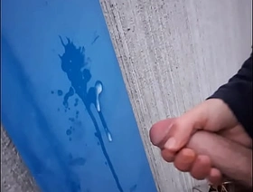 Outdoor masturbation! I Cum on wall in public - Wertert009 japan gay porn actor maisako