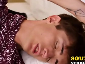 Cutie grips his partners trip the light fantastic toe sack and sucks on his shaft hot anime porn gay