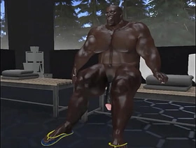 gym alcove cam catches stupendous black bull with a brute cock korean porn star gay