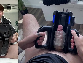 trying out my precedent-setting sex toy XSpaceCup XT5 Auto-Stroker for first life-span gay porn chinese model